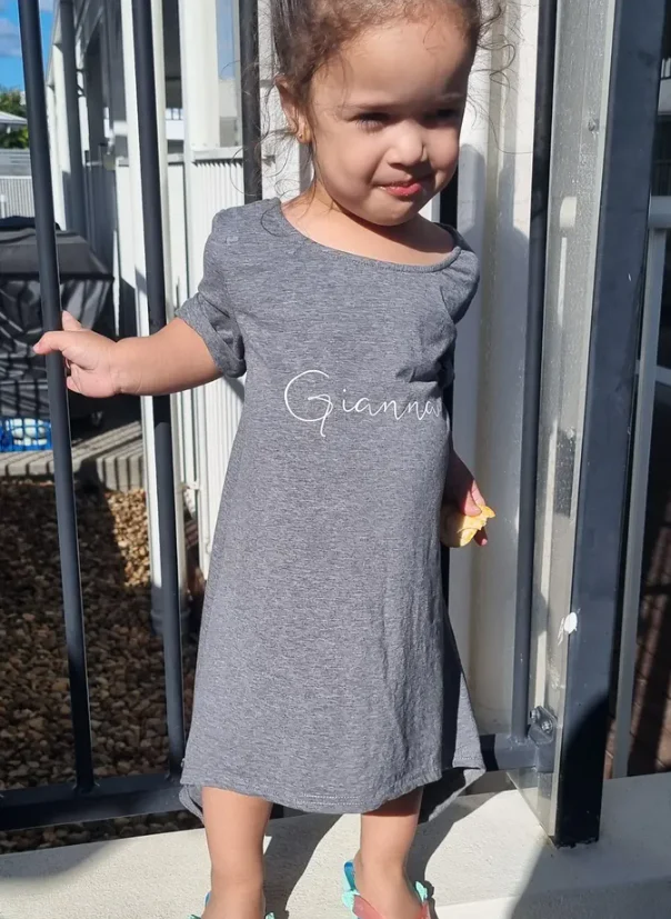 Mister & Muse - Assymetrical Personalised Dress | Charcoal - Image 2