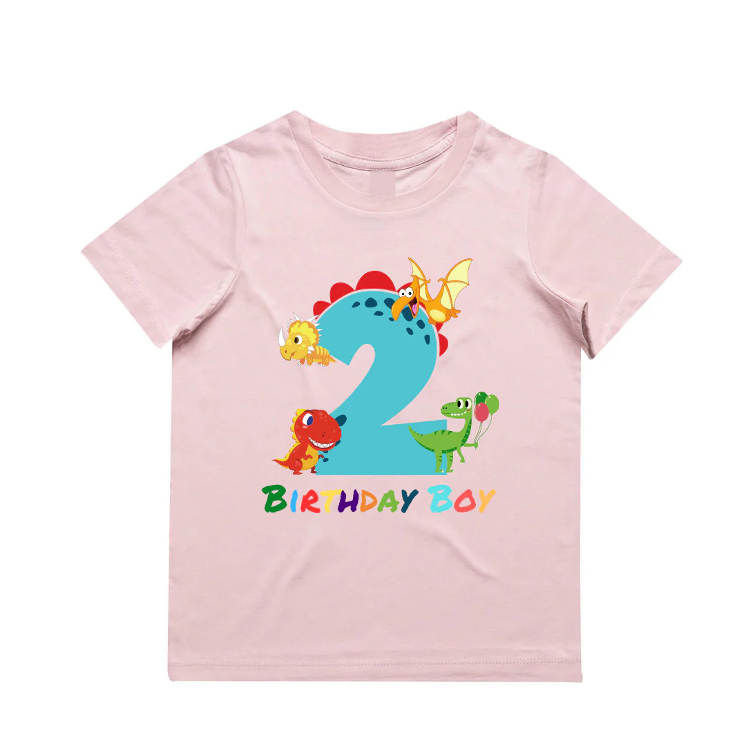 MLW By Design - Personalised Dino Birthday Tee | Various Colours & Ages - Image 3