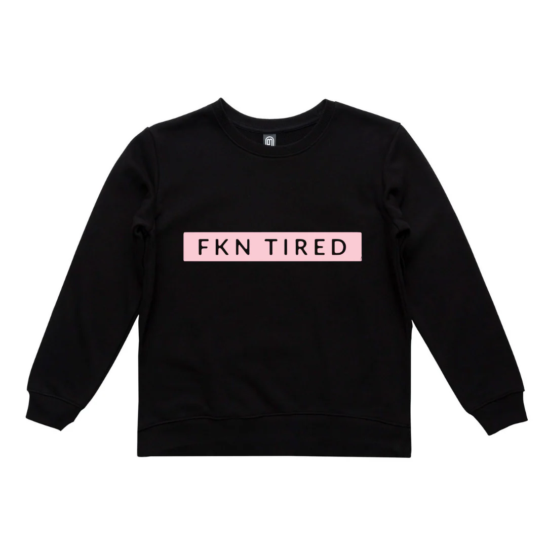 MLW By Design - FKN Tired Adult Crew | Black
