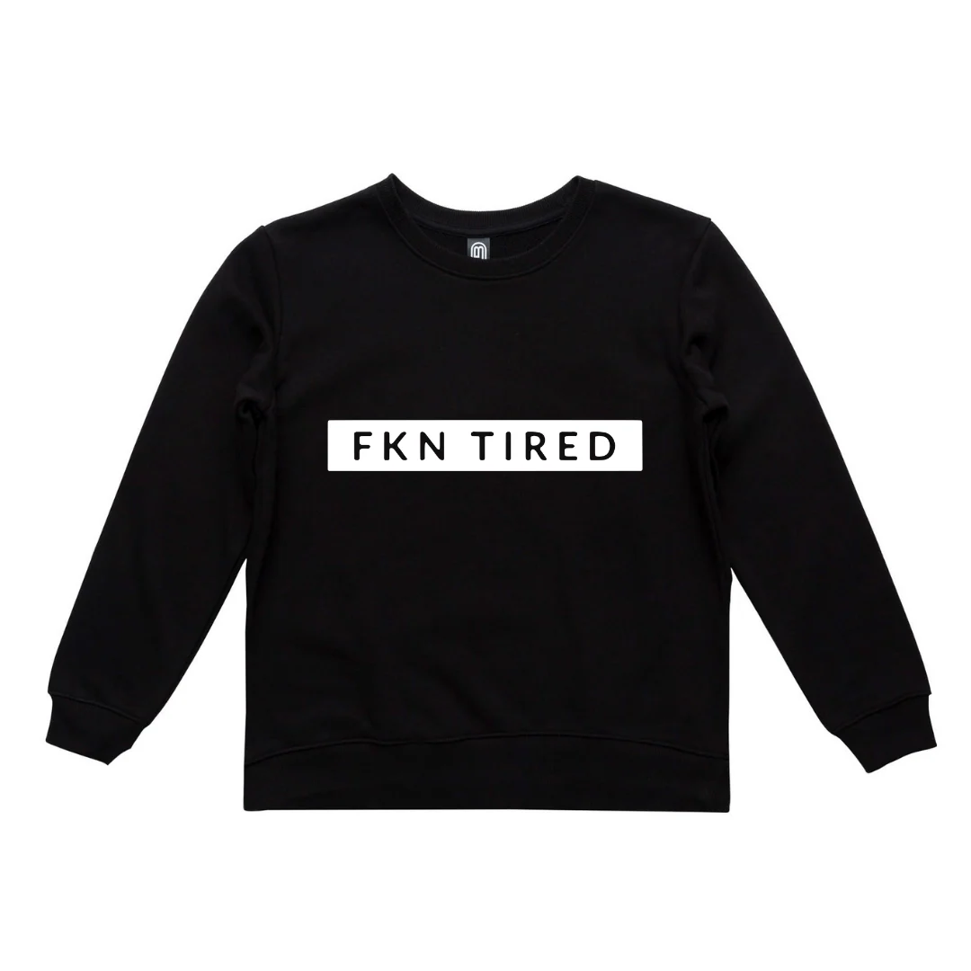 MLW By Design - FKN Tired Adult Crew | Black - Image 2