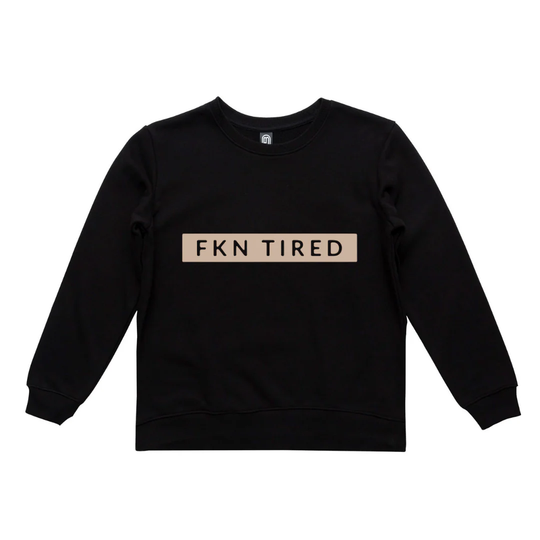 MLW By Design - FKN Tired Adult Crew | Black - Image 3