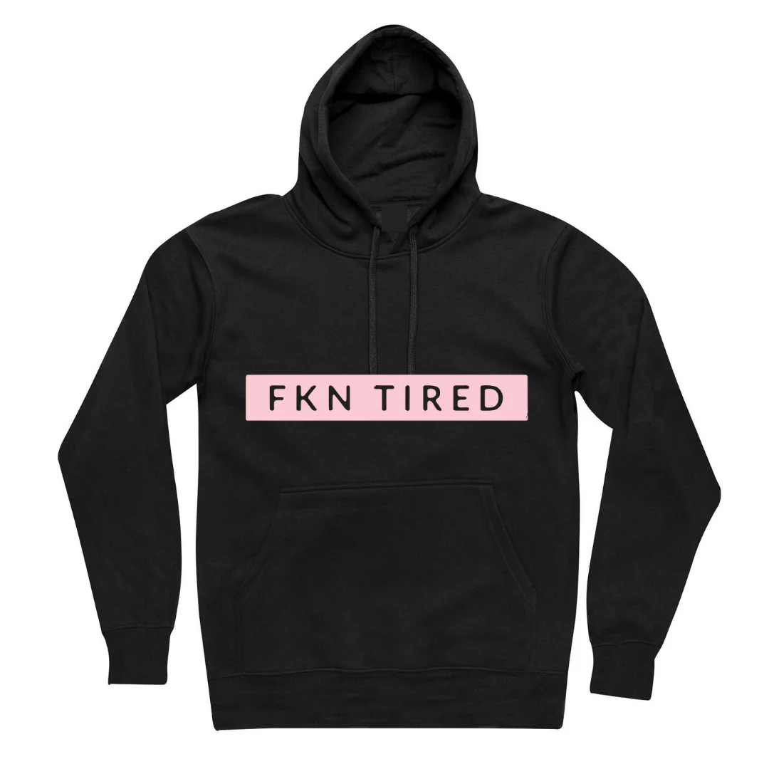 MLW By Design - FKN Tired Adult Fleece Hoodie | Black - Image 2