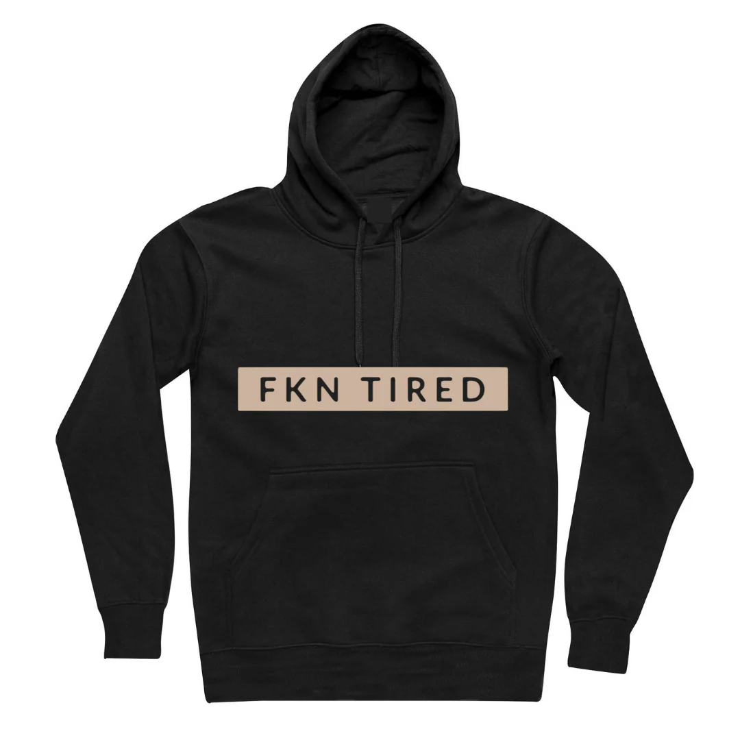 MLW By Design - FKN Tired Adult Fleece Hoodie | Black - Image 3