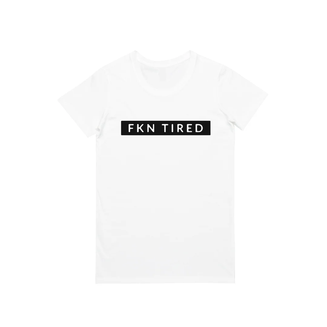 MLW By Design - FKN Tired White Tee