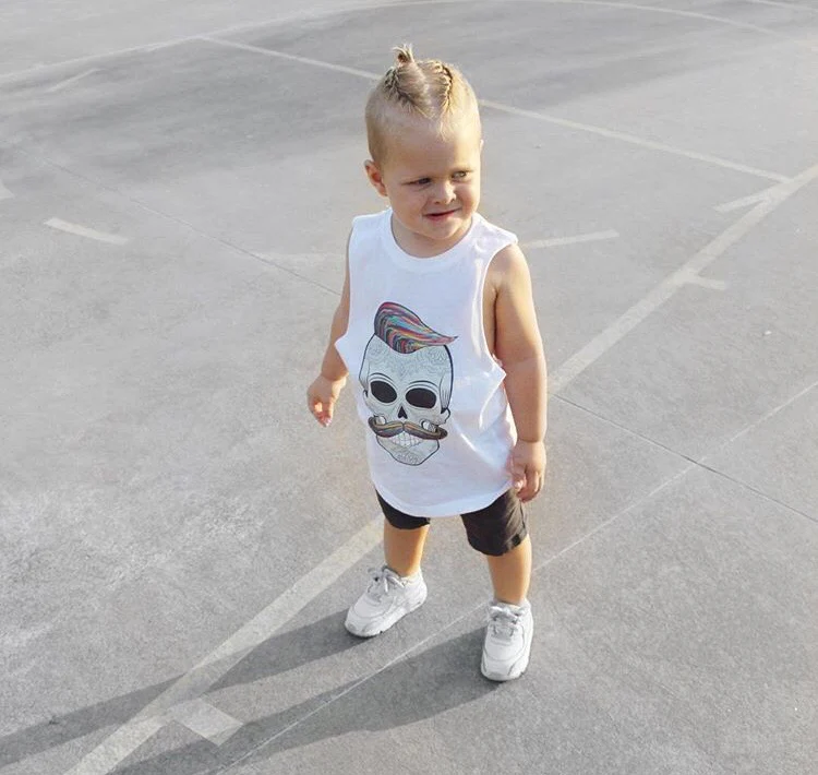 MLW By Design - Hipster Skull Muscle Tank | Various Colours - Image 4