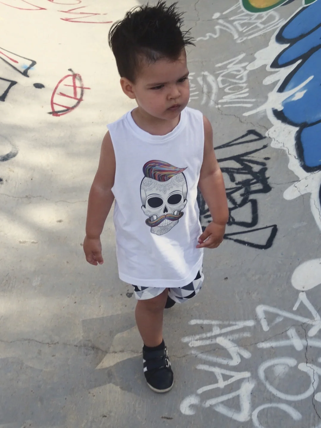MLW By Design - Hipster Skull Muscle Tank | Various Colours - Image 7