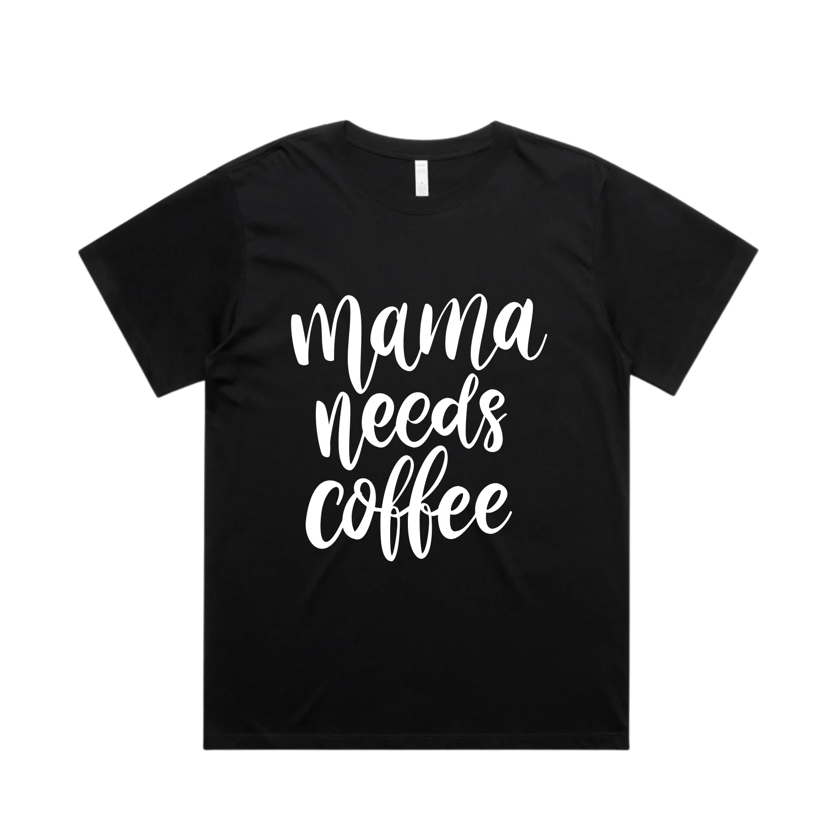MLW By Design - Mama Needs Coffee Boyfriend Tee | Black