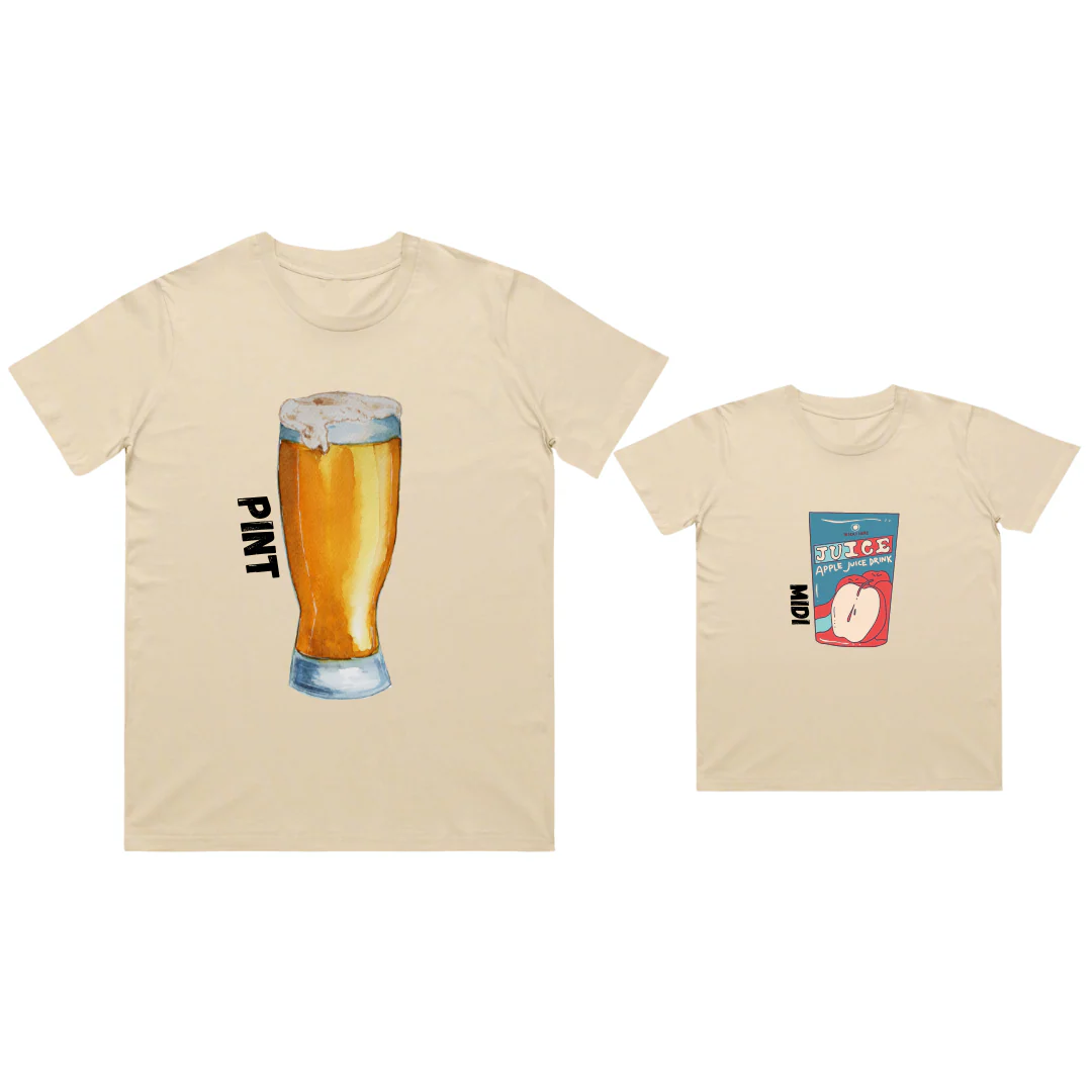 MLW By Design - Matching Pint/Midi Dad & Kid Tees | Various Colours - Image 4
