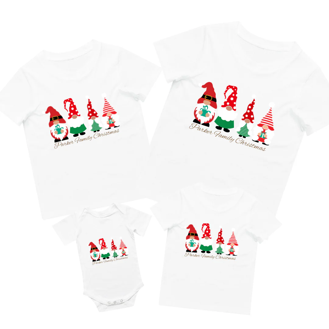 MLW By Design - Matching Surname Family Christmas Tees | Various Colours