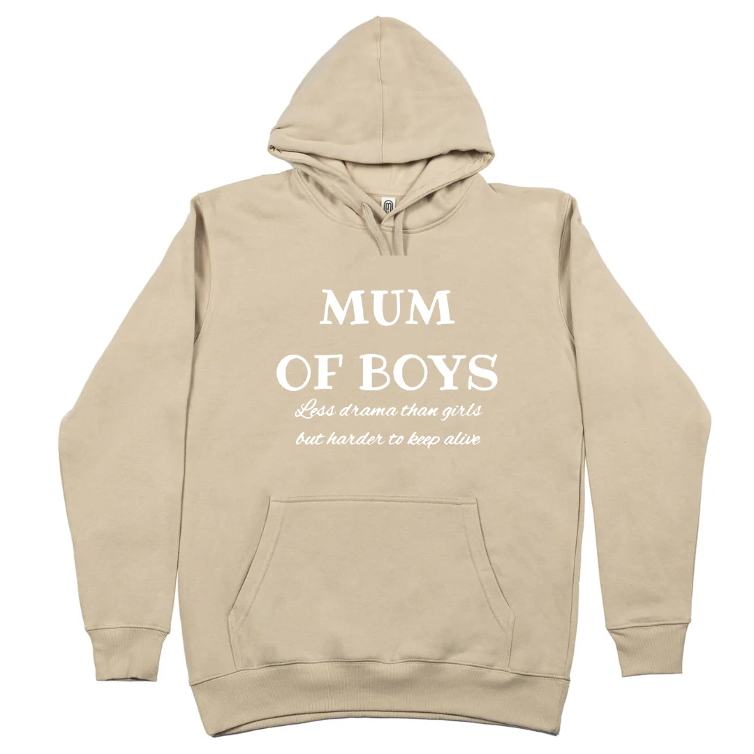 MLW By Design - Mum Of Boys Adult Fleece Hoodie | Various Colours - Image 4