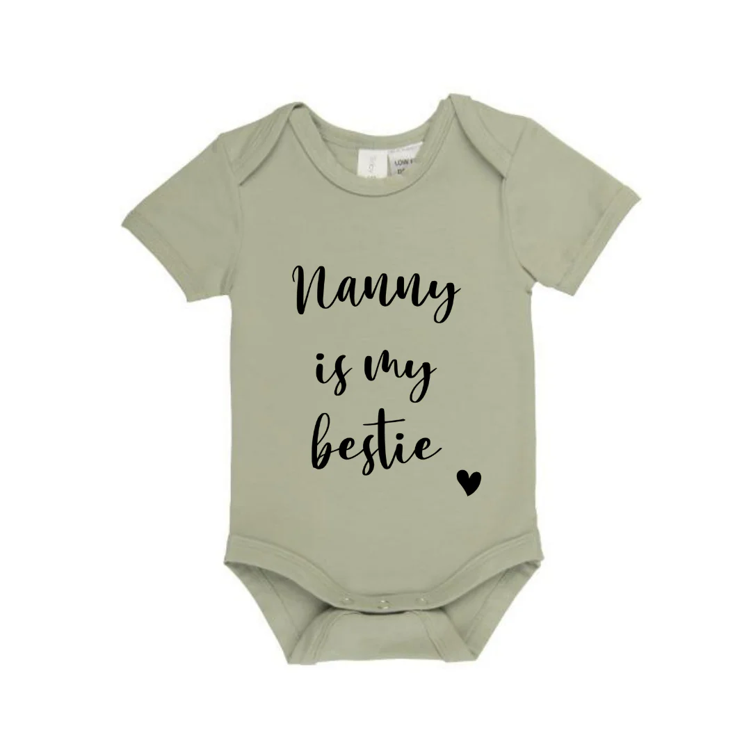 MLW By Design - Nanny Is My Bestie Bodysuit | Various Colours - Image 4
