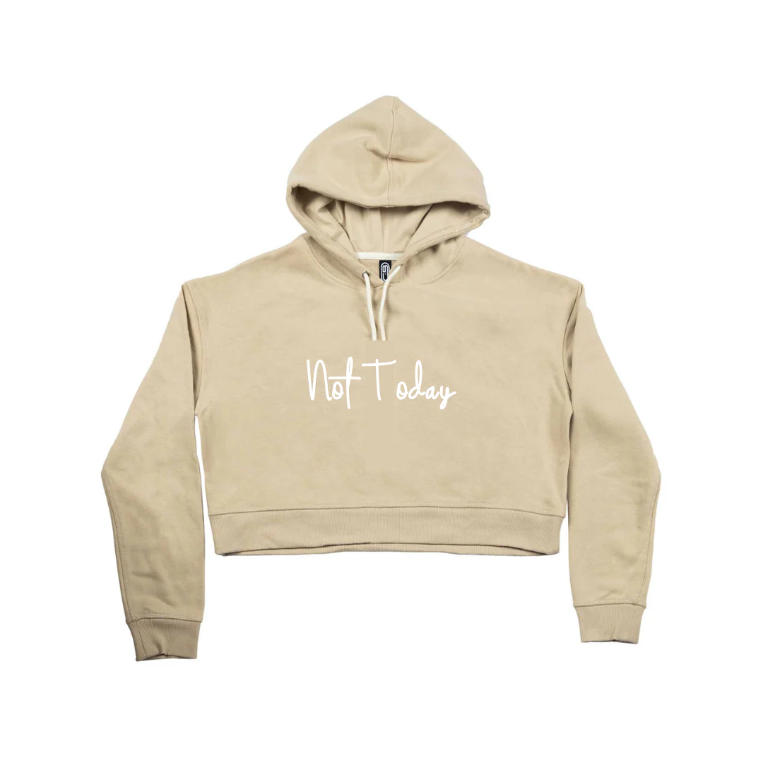 MLW By Design - Not Today Adult Crop Hoodie | Various Colours - Image 2
