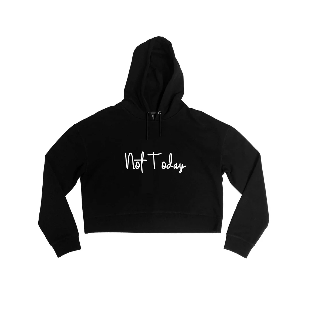 MLW By Design - Not Today Adult Crop Hoodie | Various Colours - Image 3