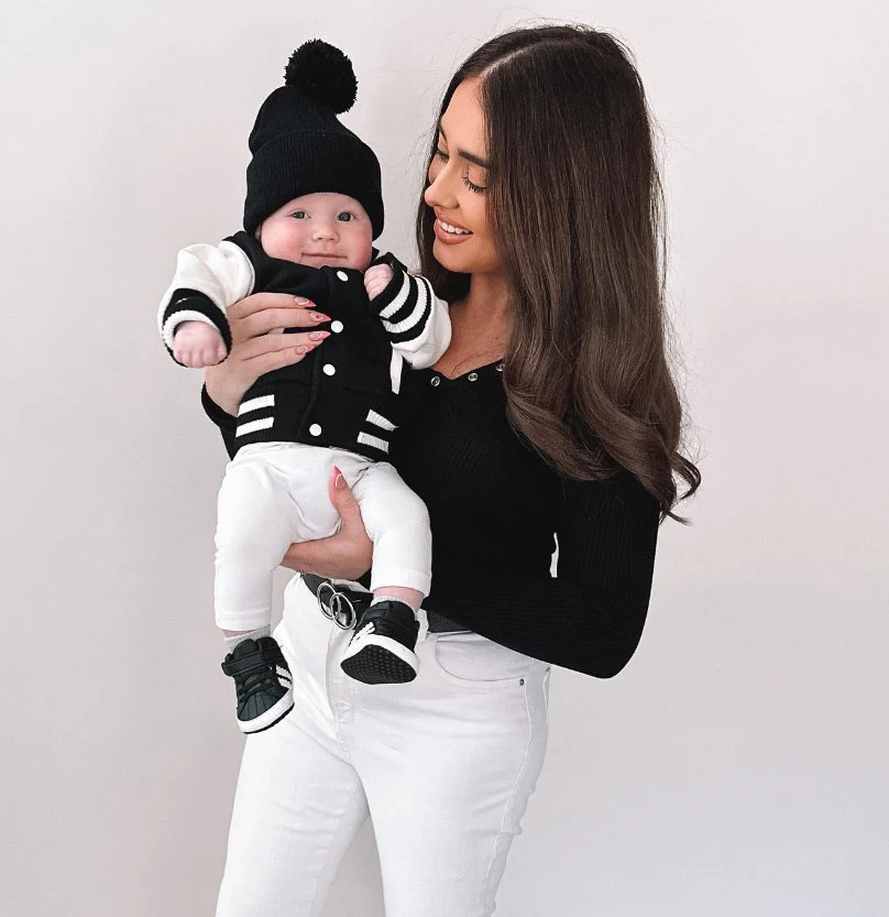 MLW By Design - Personalised Initial Varsity Jacket | Black & White - Image 2
