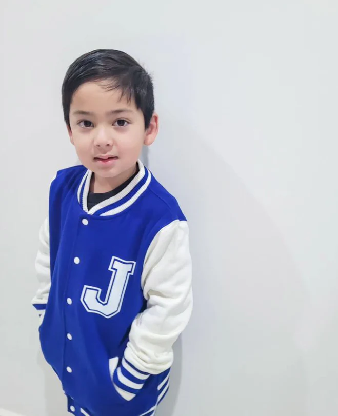 MLW By Design - Personalised Initial Varsity Jacket | Blue & White - Image 2