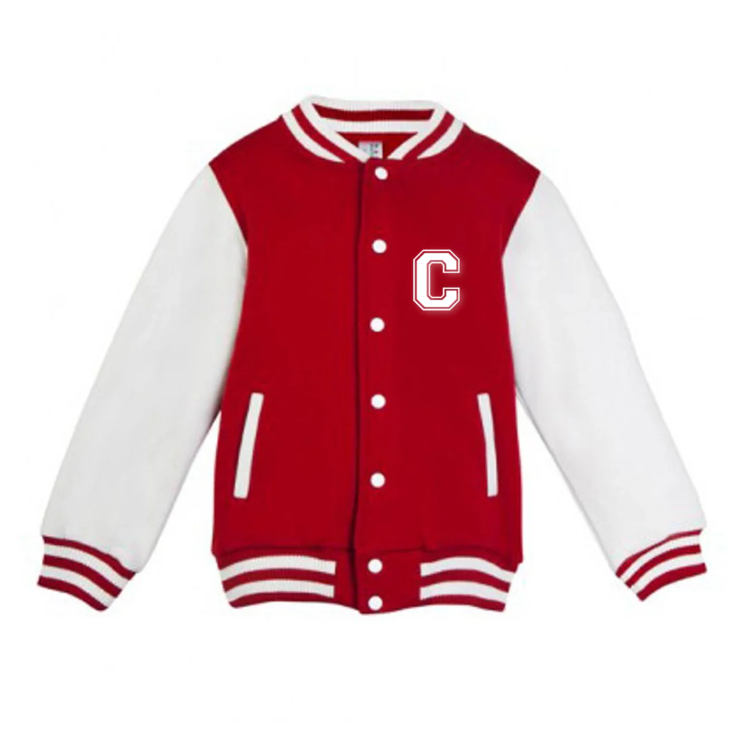 MLW By Design - Personalised Initial Varsity Jacket | Red & White