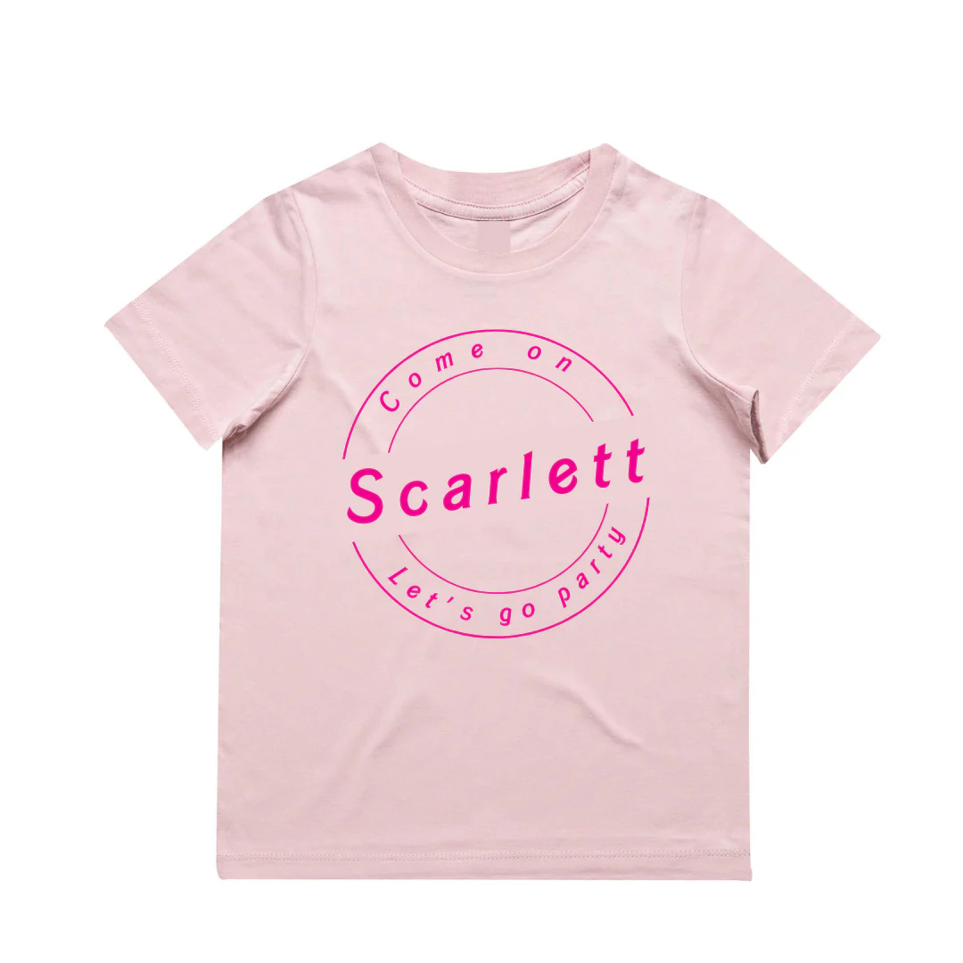 MLW By Design - Personalised Let's Party Birthday Tee | Various Ages & Colours