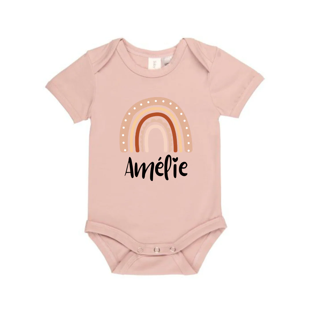MLW By Design- Personalised Rainbow Name Bodysuit | Various Colours - Image 4