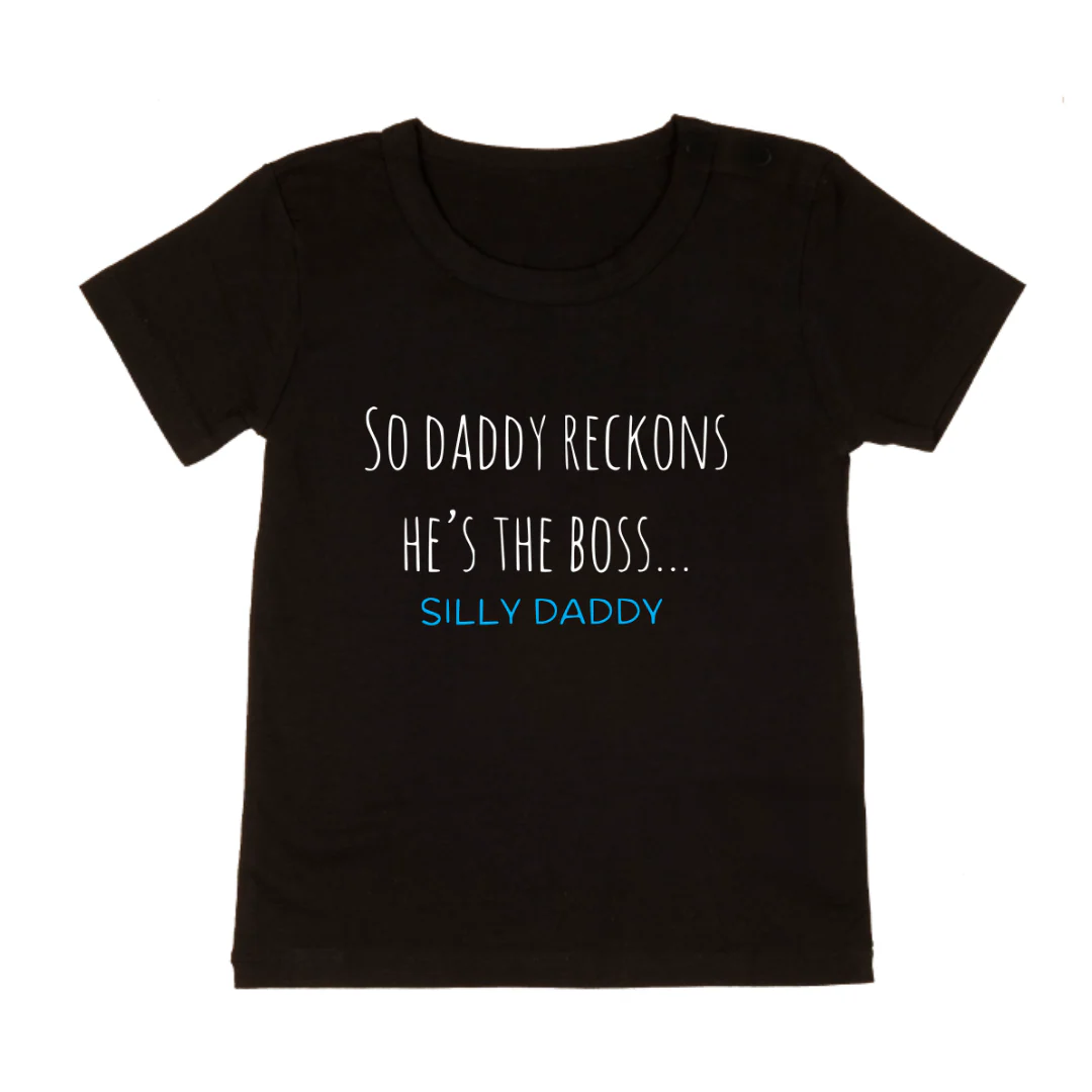 MLW By Design - Silly Daddy Tee | Pink or Blue Print - Image 4