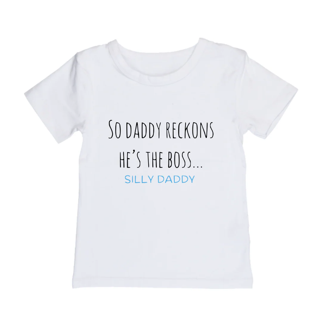 MLW By Design - Silly Daddy Tee | Pink or Blue Print - Image 5