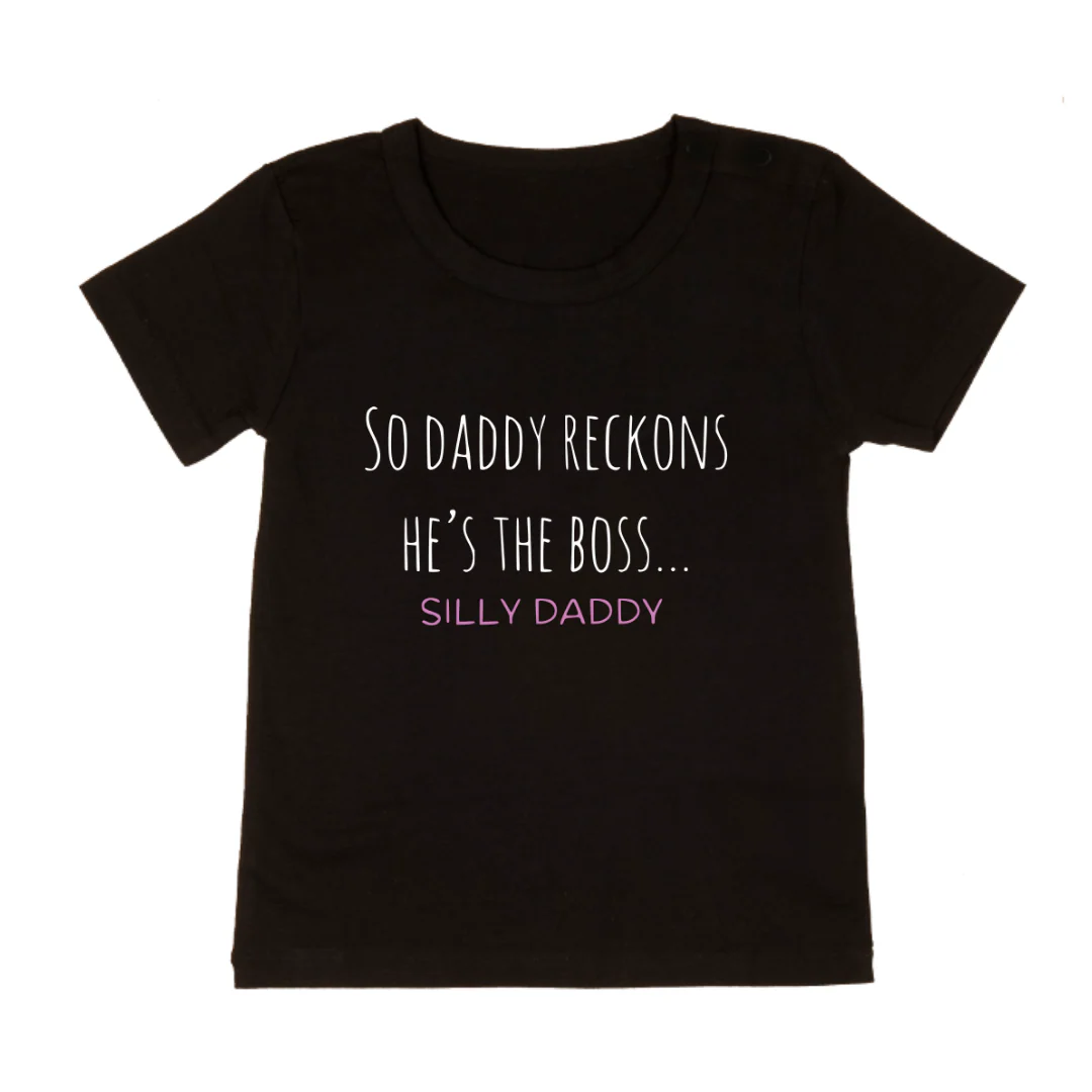 MLW By Design - Silly Daddy Tee | Pink or Blue Print - Image 6