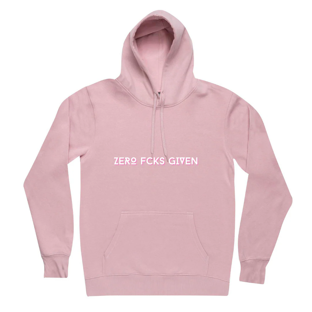 MLW By Design - Zro FCKS Adult Fleece Hoodie | Pink or Black - Image 3