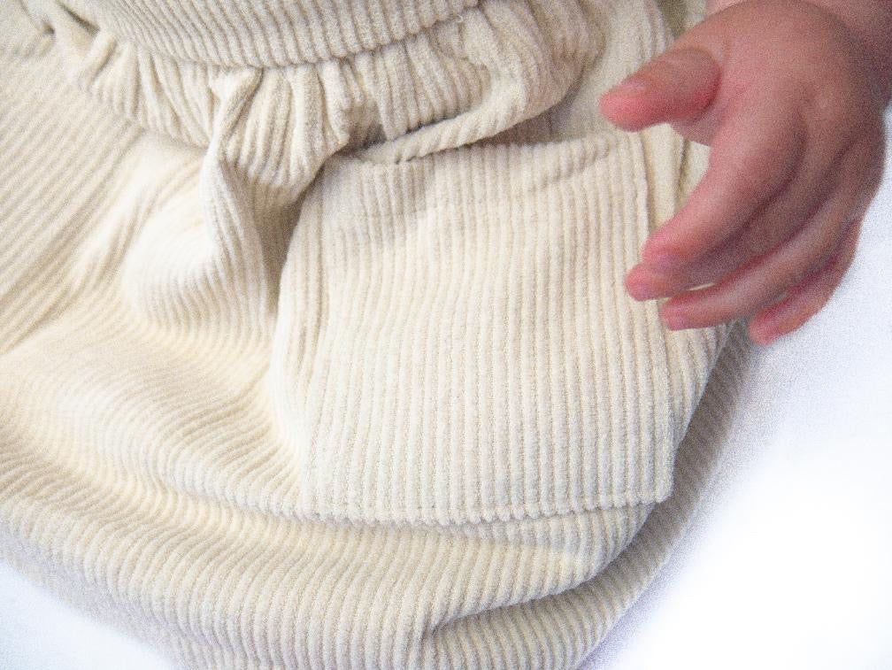Moss Kids - Sand Corduroy Overalls (CLEARANCE) - Image 3