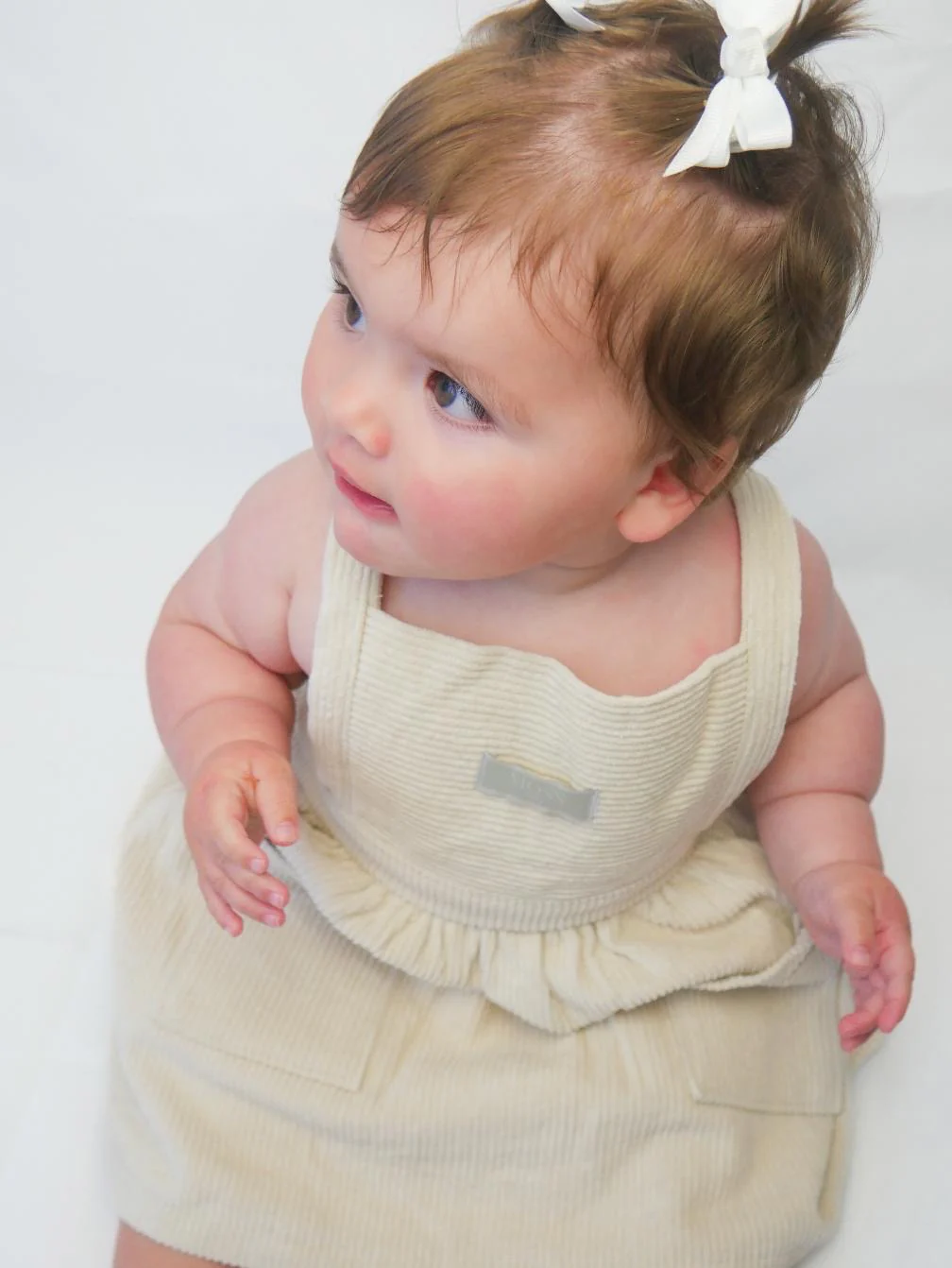Moss Kids - Sand Corduroy Overalls (CLEARANCE) - Image 4