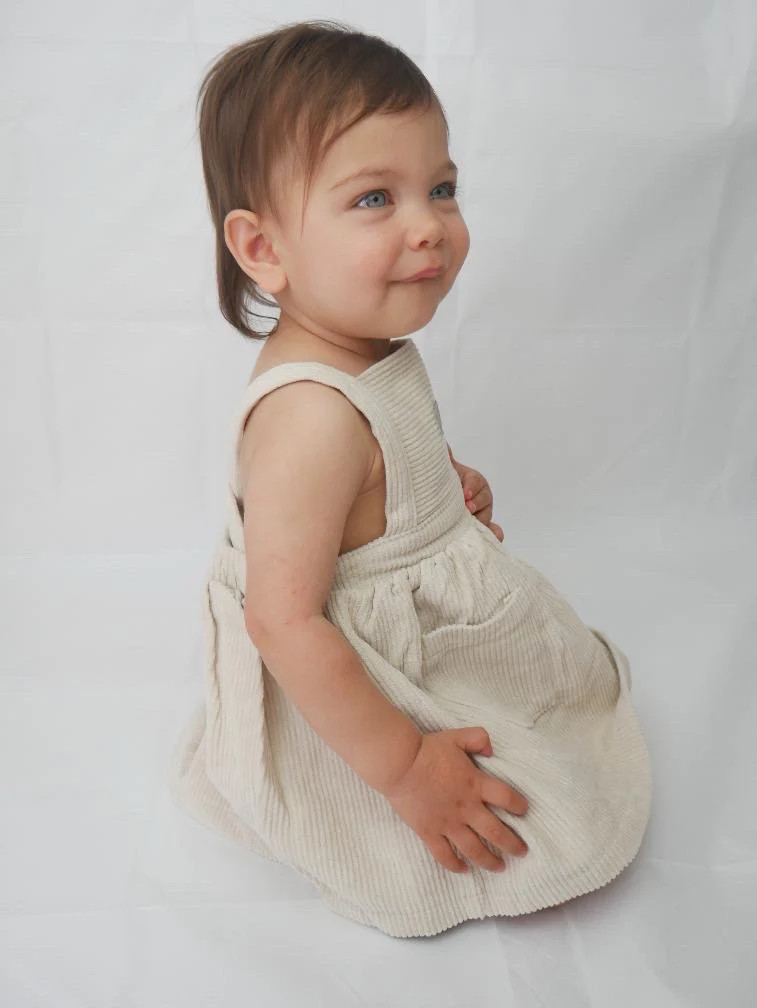 Moss Kids - Sand Corduroy Overalls (CLEARANCE) - Image 5