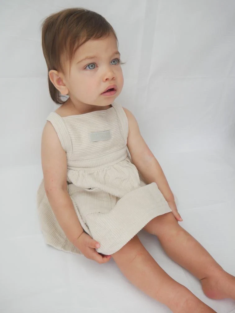 Moss Kids - Sand Corduroy Overalls (CLEARANCE) - Image 6