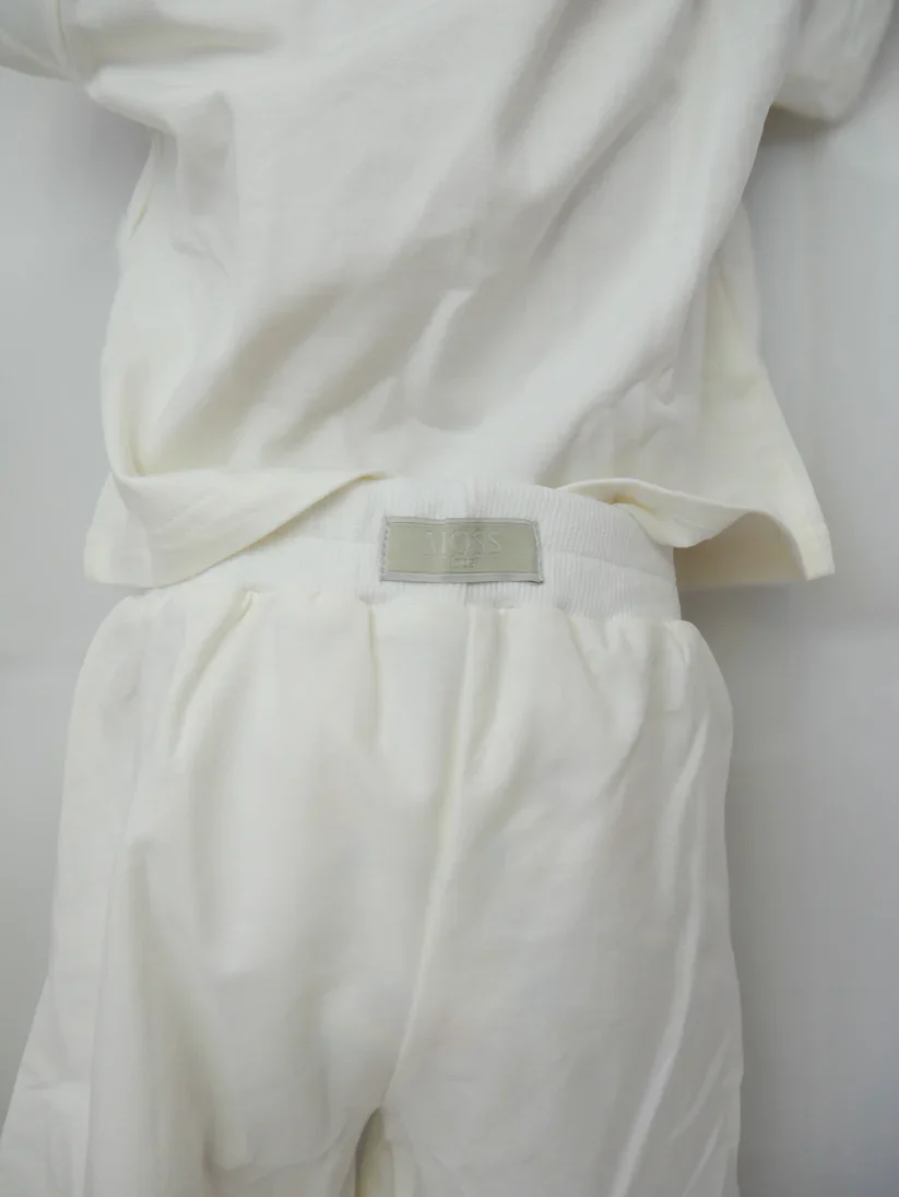Moss Kids - Core Tee & Short Set | Off White (CLEARANCE) - Image 4