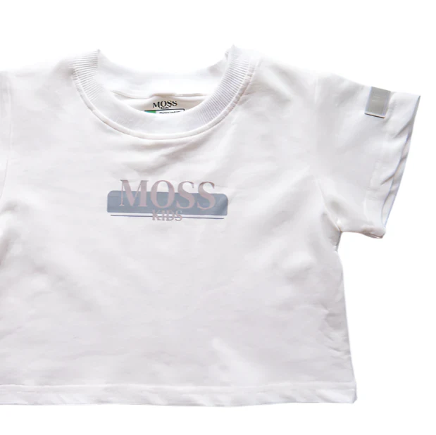 Moss Kids - Core Tee & Short Set | Off White (CLEARANCE) - Image 5