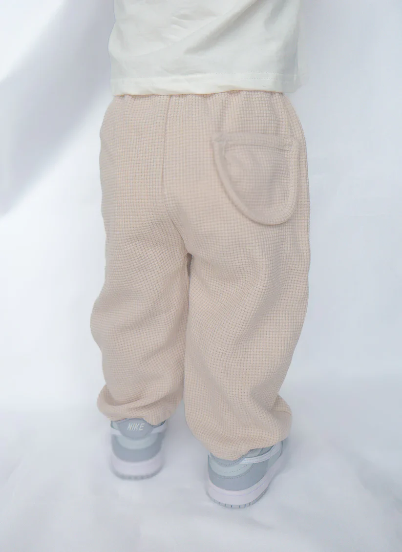 Moss Kids - Island Check Pants | Beige (CLEARANCE)