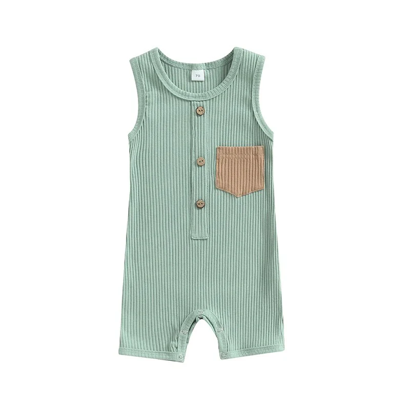 Ribbed Pocket Romper | 3 Colours - Image 3