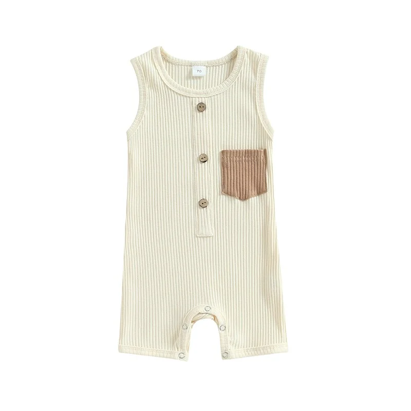 Ribbed Pocket Romper | 3 Colours - Image 4
