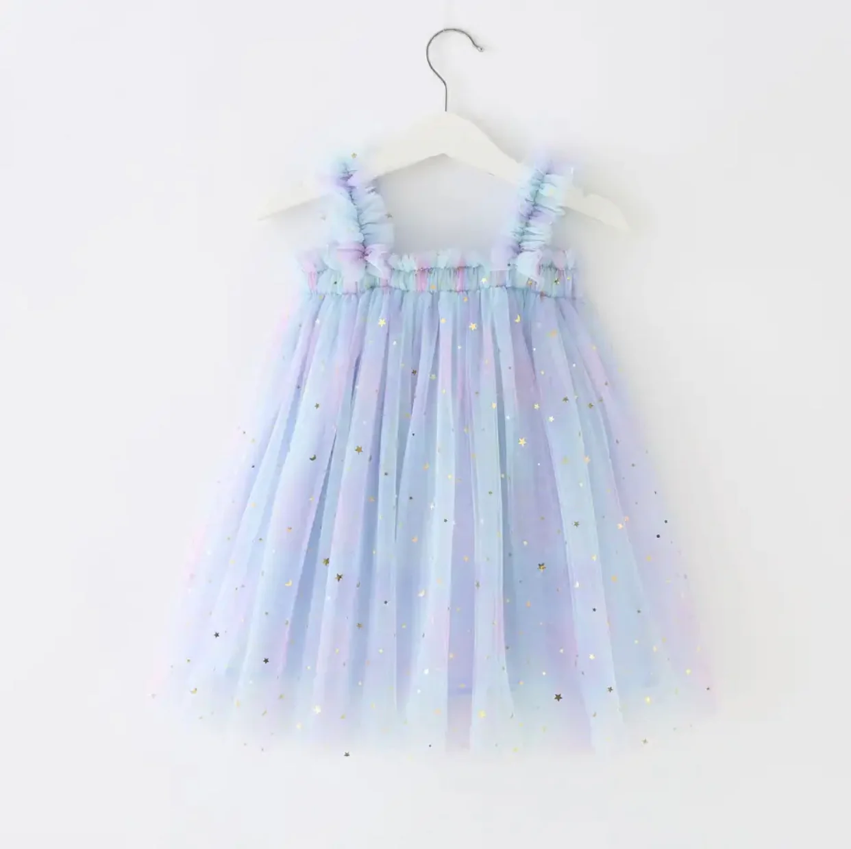 Petticoat Princess - Blue Rainbow Sparkle Dress