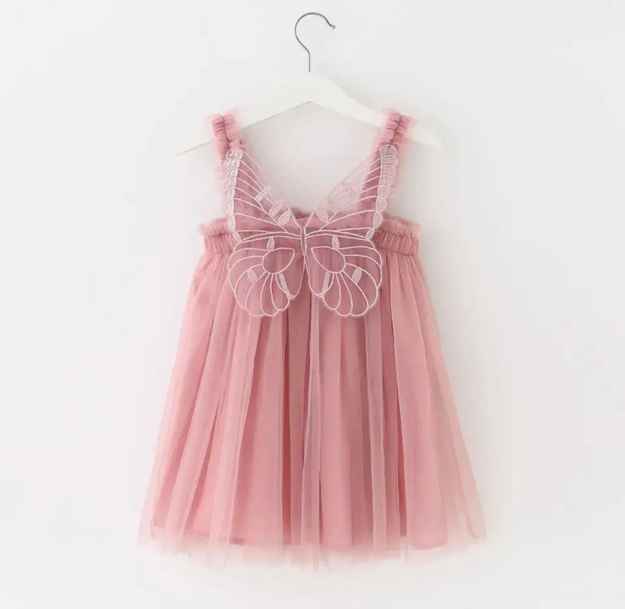 Petticoat Princess - Dusty Pink Butterfly Dress