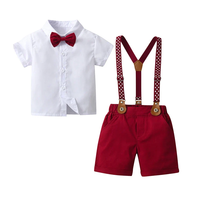 Preppy Red Suspenders Set - Image 3
