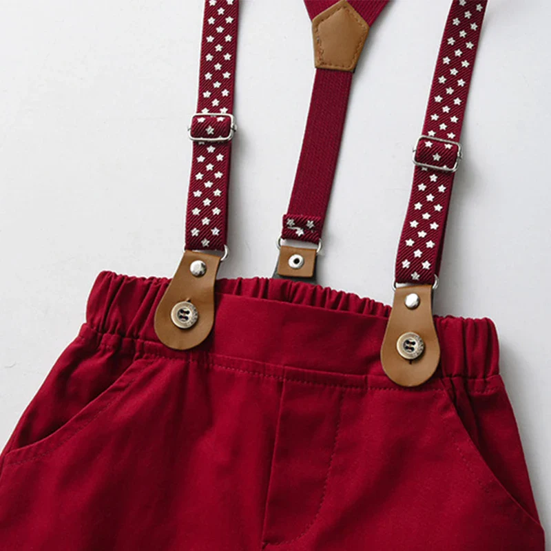 Preppy Red Suspenders Set - Image 4