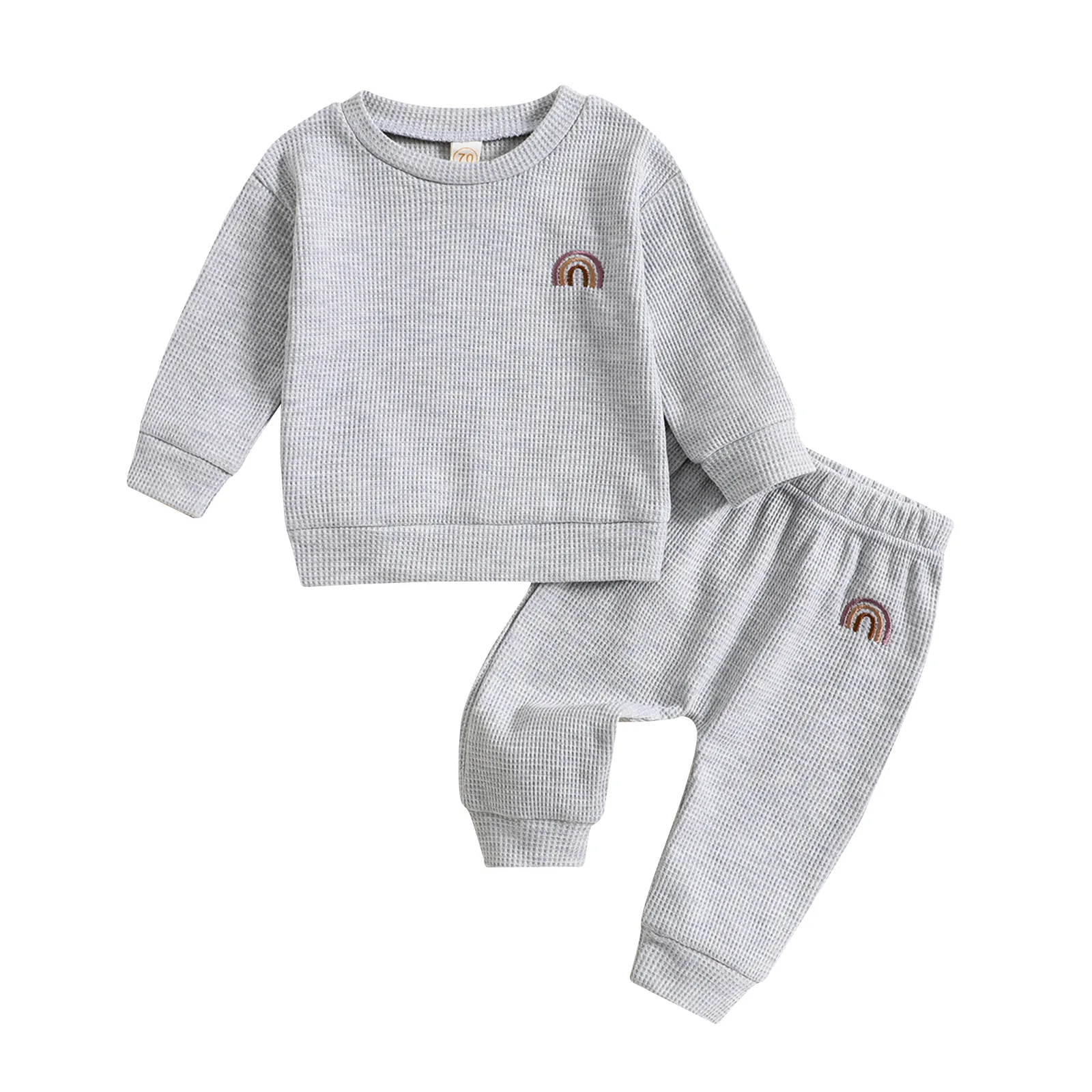 Rainbow Waffle Set | Grey