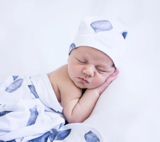 Snuggle Hunny Kids - Organic Baby Jersey Wrap & Beanie Set | Cloud Chaser - Image 4