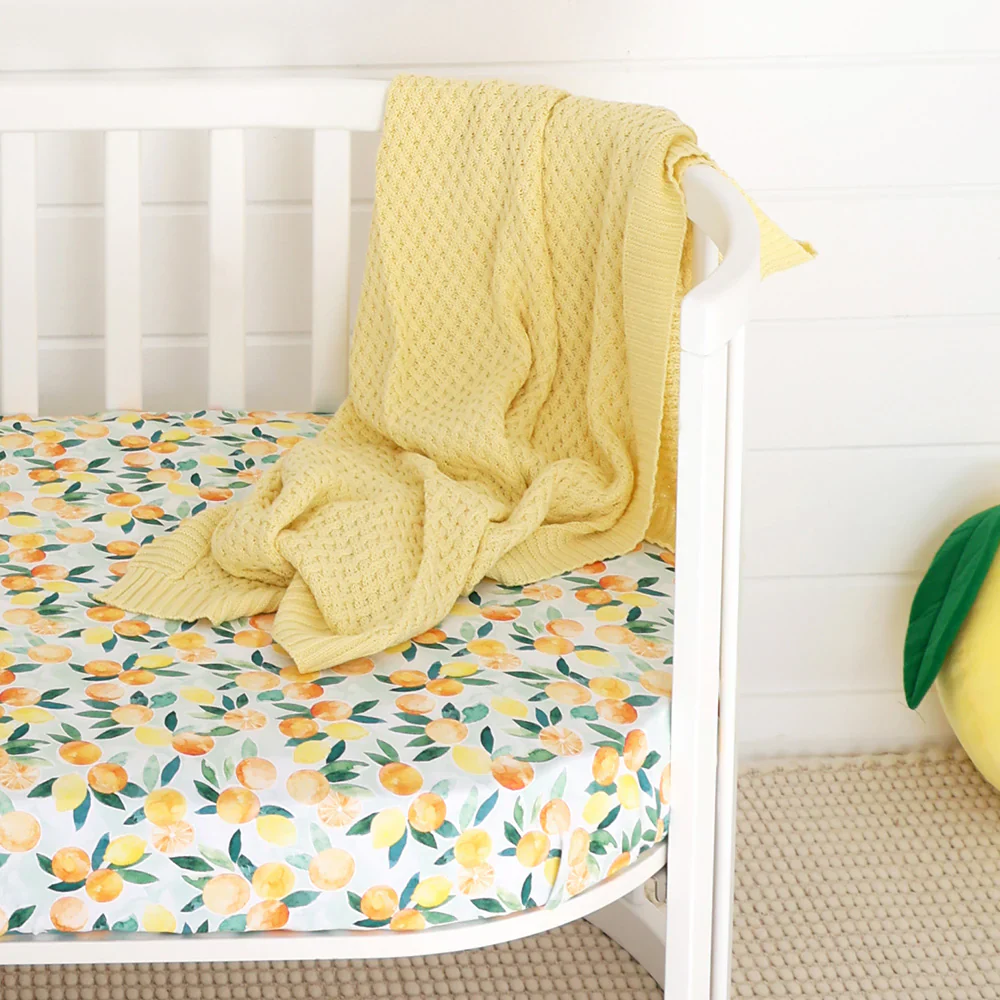 Snuggle Hunny Kids - Diamond Knit Baby Blanket | Sunlight