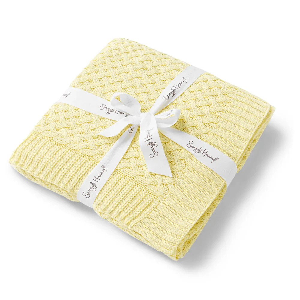 Snuggle Hunny Kids - Diamond Knit Baby Blanket | Sunlight - Image 2