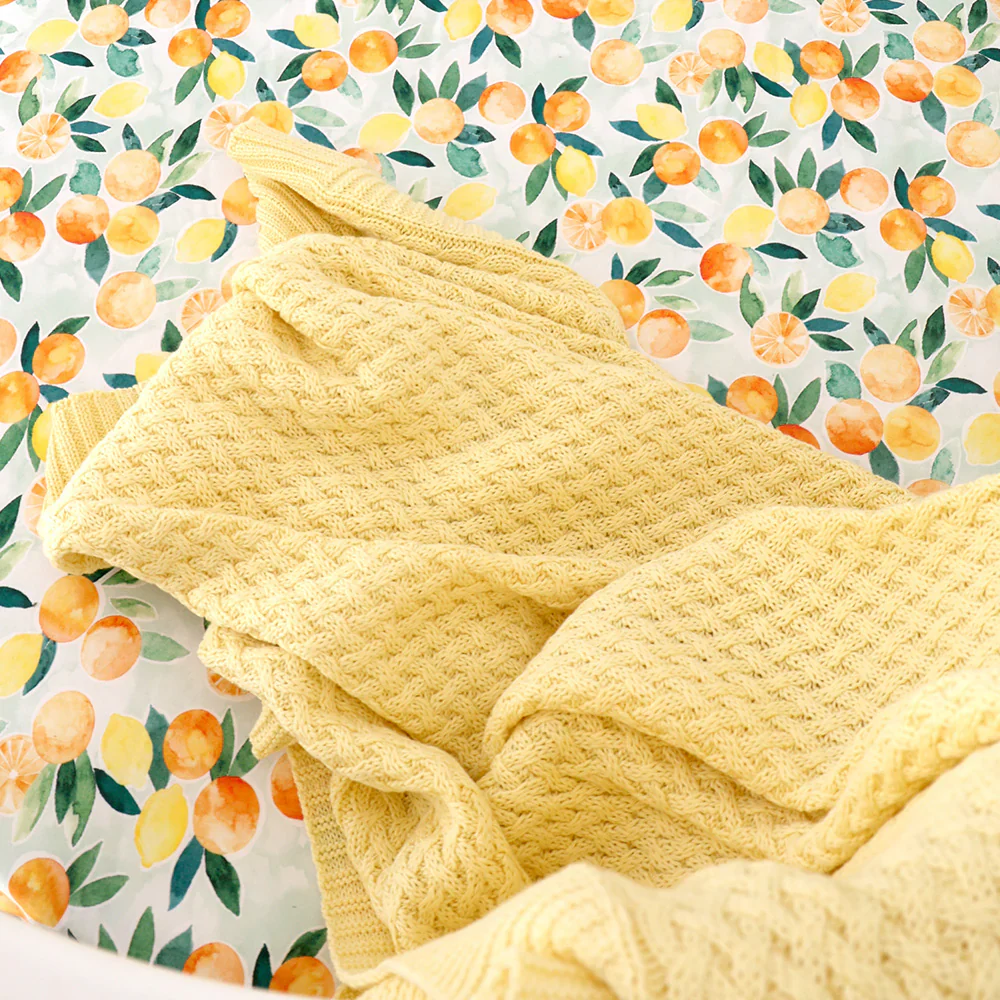 Snuggle Hunny Kids - Diamond Knit Baby Blanket | Sunlight - Image 3