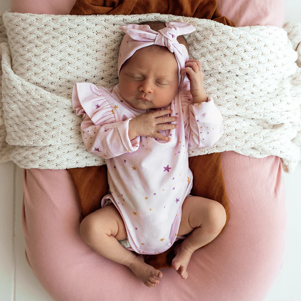 Snuggle Hunny Kids - Long Sleeve Organic Bodysuit with Frill | Twinkle - Image 2