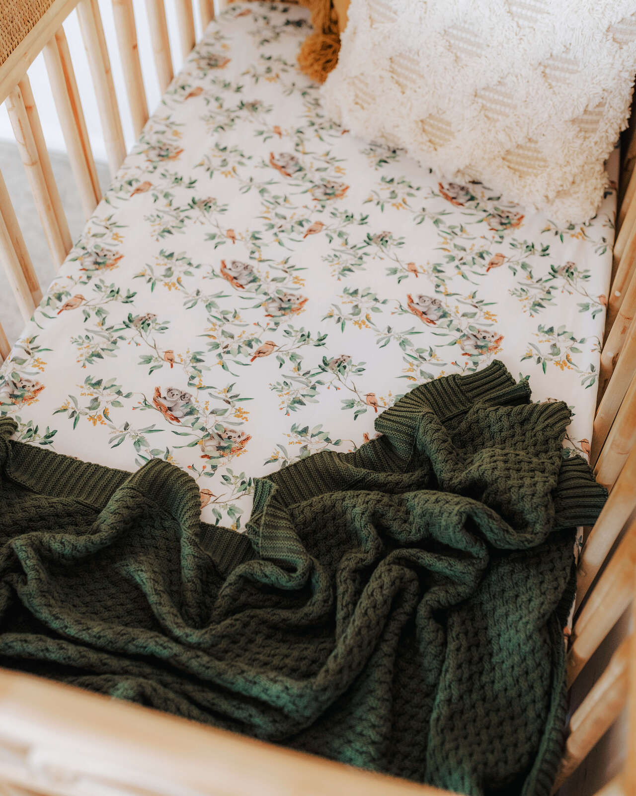Snuggle Hunny Kids - Diamond Knit Baby Blanket | Olive - Image 5
