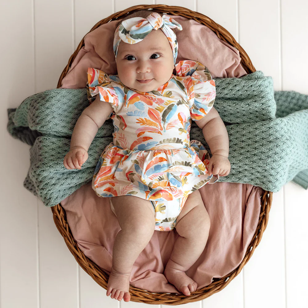 Snuggle Hunny Kids - Organic Dress | Summer Palm - Image 2