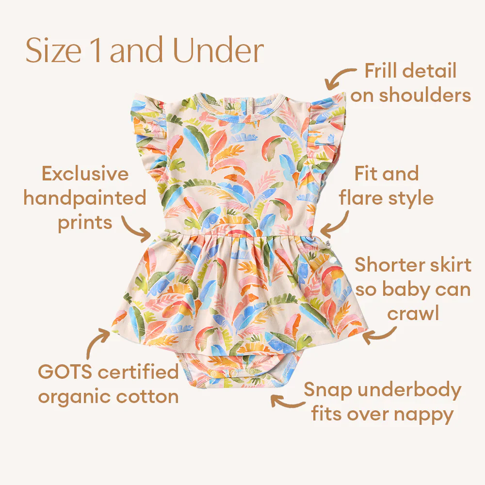 Snuggle Hunny Kids - Organic Dress | Summer Palm - Image 4