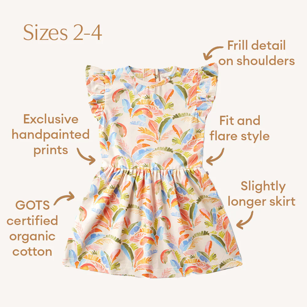 Snuggle Hunny Kids - Organic Dress | Summer Palm - Image 5