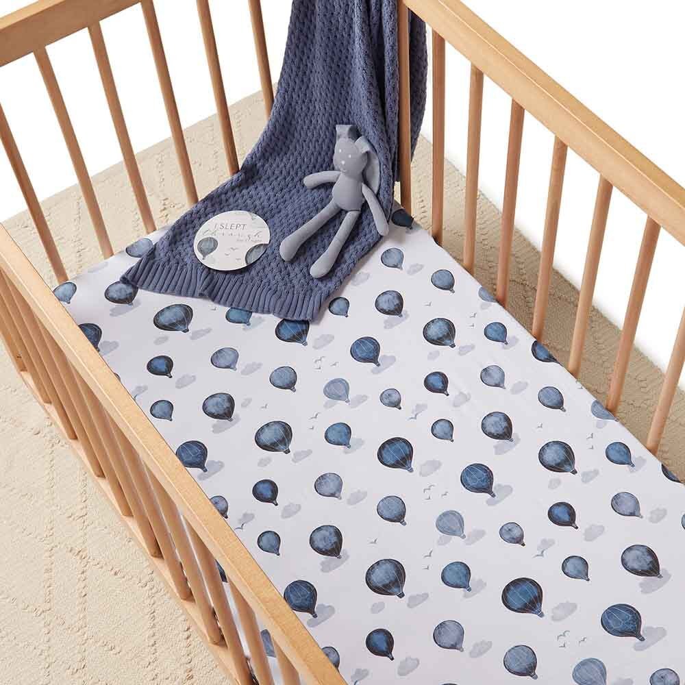 Snuggle Hunny Kids - Organic Fitted Cot Sheet | Cloud Chaser - Image 3